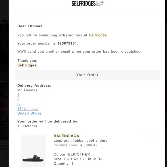 Balenciaga Black & Yellow Rubber Logo Pool Slides Sandals Size 40 EU 7 US - Picture 9 of 9